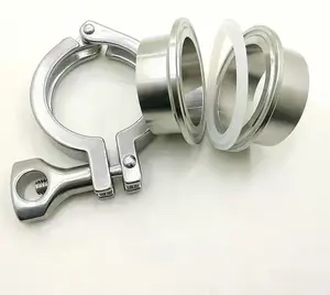 HOP Tri Clamps Complete Set Pipe Fittings Ferrules Set Union Quick 2 Sanitary Stainless Steel Tri-clamp Connection Equal Forged