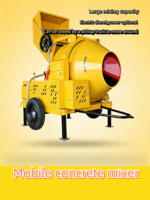 TopMai Bétonnière volumétrique 400L diesel-électrique à câble métallique, 14 m³/h, moteur 16 CV, garantie 1 an, haute efficacité opérationnelle
