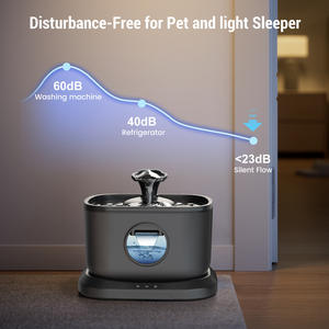 Fontaine à eau pour animaux de compagnie 2,8 L, sans fil, alimentée par batterie, avec capteur et design détachable - Product Image 4