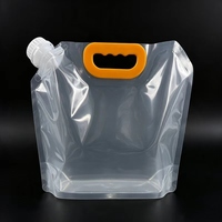 5 litres réutilisable clair boisson eau jus de fruits huile riz Grain debout bec pochette avec bec pour emballage liquide
