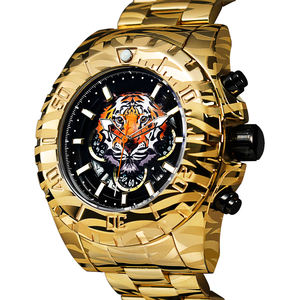 ฮิปฮอปสัตว์อวตารหน้าปัดนาฬิกาแฟชั่นวัสดุสแตนเลสนาฬิกาควอตซ์ญี่ปุ่นเคลื่อนไหวส่องสว่างนาฬิกาผู้ชาย - Product Image 2