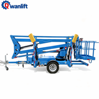 Nouvelle nacelle télescopique araignée multifonctionnelle Wanlift (électrique/diesel/essence/hydraulique) remorquable, capacité 200 kg, hauteur maximale 48,6 m