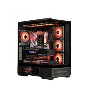 Caja de PC Xingcan <span class=keywords><strong>Dalan</strong></span> Micro ATX de Acero Negro, Torre Media, con Panel Lateral de Vidrio y Puertos Frontales de Audio para Computadoras de Escritorio para Juegos - Product Image 4