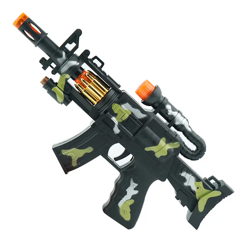 Kids plastic gun toys camouflage sound light vibration gun boy electric weapons toy