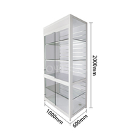 Prix d'usine vitrine murale en verre à LED Vitrines pour fumeurs Vitrines avec serrure