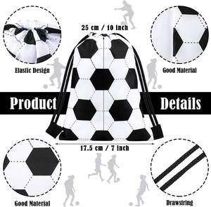 Recycled Polyester Eco Drawstring <b>Backpack</b> Tote Bag Gym Laundry Storage Bag for Football Merchandise RTS Bulk Mixed Order - Product Image 2