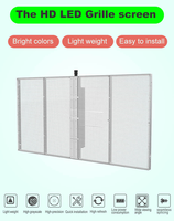 Écran LED transparent SMD P7.8 mince pour mur vidéo, affichage LED électronique vertical utilisé pour la publicité dans les parkings