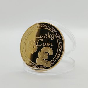 Moneta Commemorativa in Metallo Placcata Argento/Oro, Moneta Portafortuna a Quattro Foglie, Oggetto da Collezione in Argento - Product Image 2