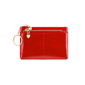 Hot Sale Genuine Leather Wallet <b>Small</b> Pocket Coin <b>Purse</b> with Zipper Closure - Product Image 1