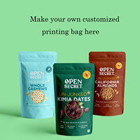 Pochette debout refermable à zip-lock imprimée sur mesure sac en papier d'aluminium pour nourriture pour sushis aliments pour animaux de compagnie fruits secs bonbons