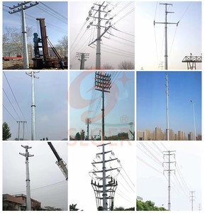 <span class=keywords><strong>Poste</strong></span> <span class=keywords><strong>Eléctrico</strong></span> de Acero Galvanizado SLOER de 10m 11m 15m 18m 20m 25m 20 Pies, Torre Monopolar Poligonal Octagonal para Servicios Públicos - Product Image 5