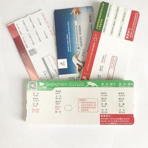 Venta de fábrica, Papel térmico para tarjeta de embarque de avión, Tickets térmicos de avión en blanco - Product Image 2