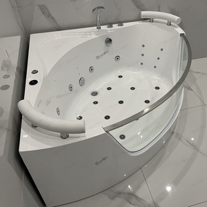 Baignoire de massage hydro et air haut de gamme luxueuse avec 27 jets, en acrylique, installation en coin, pour hydrothérapie - Product Image 5