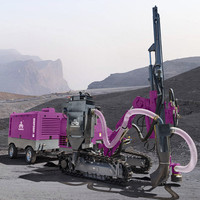 Foreuse DTH sur chenilles pour forage de trous de tir miniers, machine de forage hydraulique