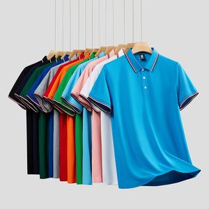 เสื้อโปโลสำหรับผู้ชายเครื่องแบบทำงานผ้าฝ้ายปักโลโก้ตามสั่ง - Product Image 3