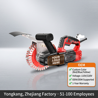 Mesin Pemotong Alur Dinding Listrik 1600W dengan Mata Pisau Berlian 160mm 7000RPM, Pemotong Alur 35x40mm untuk Beton Bata OEM