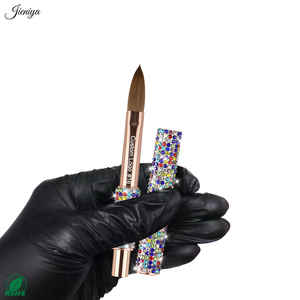 Private Label Expert Strass Steentjes Handvat <span class=keywords><strong>Kolinsky</strong></span> Acryl Penselen Professionele Nagel Art Gereedschap voor 3D Manicure en Ombre - Product Image 2