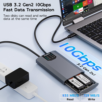 Boîtier SSD externe MAIWO M.2 Type-C compatible SATA/NVMe/AHCI, prend en charge les SSD 2230~2280, lecture, écriture et copie pour ordinateur portable et PC