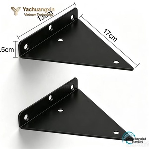 Triangle <b>Bracket</b> Black Painted Steel <b>Corner</b> Support Standard Size - Product Image 3