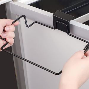 Kitchen Trash Bag Support Storage Rack <b>Over</b> Cabinet <b>Door</b> <b>Hook</b> Garbage Bags Hanger - Product Image 1