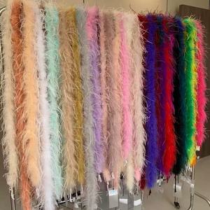 Boa de Plumas de <span class=keywords><strong>Avestruz</strong></span> Hechas a Mano, Bufanda de Plumas, Colores Teñidos Personalizados, 10-15cm, Decoración para Bodas, Fiestas y Hogar - Product Image 4