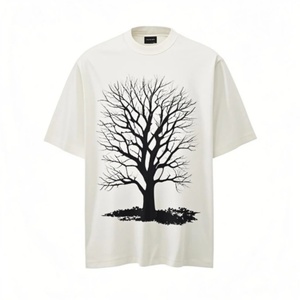 T-shirt graphique sérigraphié coupe classique 100 % coton anti-boulochage respirant streetwear décontracté pour homme – Meilleure vente - Product Image 6