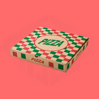 Boîtes à pizza biodégradables écologiques personnalisées en gros 12/16/28 pouces (33 cm) Carton ondulé Options d'impression UV du logo à emporter