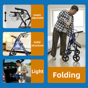 Simplywalk Andador Plegable de Acero de 136 kg <span class=keywords><strong>para</strong></span> Rehabilitación, Centro de Discapacitados, Rollator con Certificación MDR CE, Servicio de Marca Privada - Product Image 2