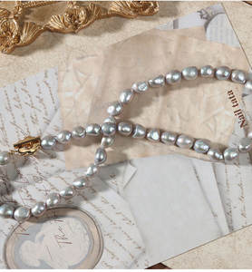 <span class=keywords><strong>Collana</strong></span> di <span class=keywords><strong>perle</strong></span> <span class=keywords><strong>barocche</strong></span> <span class=keywords><strong>grigie</strong></span> all'ingrosso <span class=keywords><strong>collana</strong></span> di <span class=keywords><strong>perle</strong></span> d'acqua dolce naturale con ritenzione di colore grigio irregolare - Product Image 2
