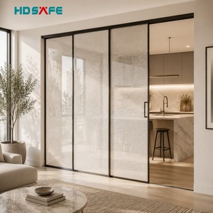 Porta Scorrevole in Vetro con Telaio Sottile Moderno, <span class=keywords><strong>Porte</strong></span> in Vetro Temperato Personalizzate per Case e Hotel di Lusso - Product Image 2