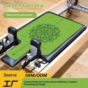 Tapete de Pilates Personalizado de Gamuza y Felpa, 183 cm de Largo, 5 mm de Grosor, Antideslizante, Absorbente de Sudor, con Diseño de Líneas de Guía para Asanas - Product Image 3