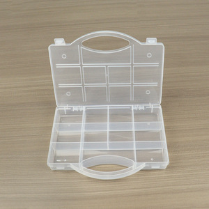 Transparent Plastic Storage Box 11 Compartments Portable Organizer For Craft Hardware Accessories Office Use - Product Image 2
