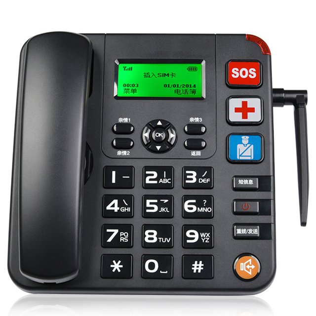 L688 Factory Low Price 4G Fixed Wireless Phone 150Mbps 4G Voice Call Telephone Sim Card Slot Desktop Phone VoLTE