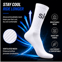 Chaussettes de cyclisme Sky Aero, respirantes et antidérapantes pour vélos de route et de montagne
