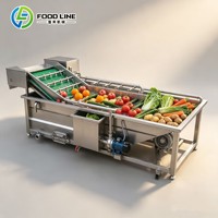 Anti-vlottende persnet stabiele fruit- en bubbelwasmachine
