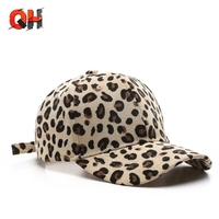 Casquette de baseball ajustable à visière incurvée en velours côtelé léopard, tendance mode hiver, pour l'extérieur, chaude et stylée
