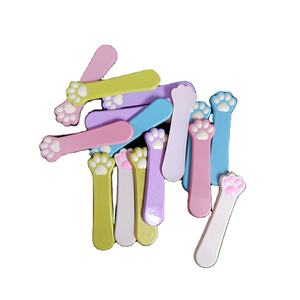 100 Pcs/<span class=keywords><strong>Lot</strong></span> Belle Chat Chien Patte Cuillères Résine Flatback Cabochons Mignon Animal Griffes Imprimer Slime Perles pour Maison De Poupée Accessoires - Product Image 6