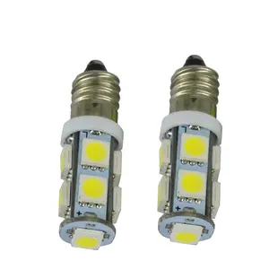 Супер яркая светодиодная винтовая лампа E10 9SMD 9 SMD 5050 с 3 чипами, лампа для автомобиля, автомобиля, двигателя, 1447 стиль, винтовое освещение «сделай сам», 12 В постоянного тока