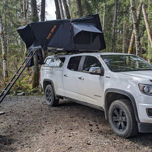 Carpa de techo rígida SAN HIMA para 4 personas, de aluminio, tipo clamshell, impermeable, para camping en el techo del coche. - Product Image 5