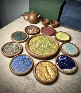 TMZ OEM/ODM plateau de service en marbre décoration de la maison plateaux en marbre luxe ovale vanité salle de bain pour hôtel plateau en marbre vert service - Product Image 6