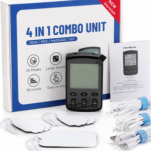 Appareil de physiothérapie de classe II homologué 510K avec écran LCD, 25 modes, double canal, rechargeable, unité TENS EMS - Product Image 5