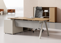 Bureaux et postes de travail modernes convertibles et extensibles avec cadre de bureau - Matériel bois + métal