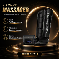 Masseur à compression d'air, 6 cellules, alimenté par batterie, pour les travailleurs de bureau, drainage lymphatique, bottes à compression d'air, pressothérapie