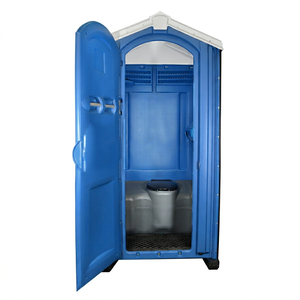 Cabine de toilettes portable en acier bleue, solution durable pour les événements, les appartements, les immeubles de bureaux - Product Image 1