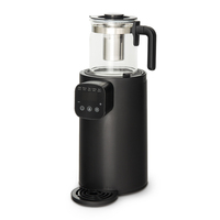 Samovar électrique direct usine avec température réglable, réservoir intérieur en verre borosilicate, affichage LED, bouilloire à thé OEM ODM