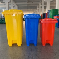 HQPC Poubelles en plastique pour extérieur, 13 gallons, 50L, 120L, 240L, vente en gros, poubelles à déchets avec roues, poubelles à ordures