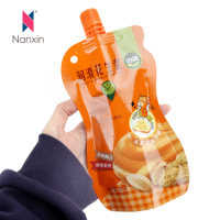 Pochettes souples verticales avec bouchon, personnalisées, pour emballage de liquides (jus, lait, eau), sacs de recharge, vente en gros