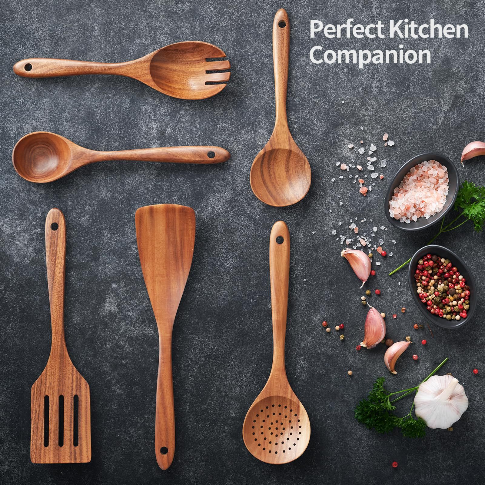Disposable Eco-friendly Vintage Wooden Kitchen Utensils Set 6-Piece Cooking Tools Kit Wholesale From China · image 4