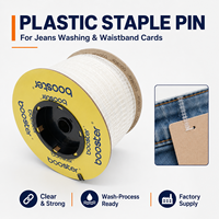 Agrafes en plastique transparent pour le lavage à la pierre du denim et la fixation des étiquettes de vêtements