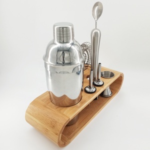 Kit de <span class=keywords><strong>barman</strong></span> <span class=keywords><strong>personnalisé</strong></span> CAMOL FACTORY, 10 pièces, <span class=keywords><strong>shaker</strong></span> à cocktails, ensemble de bar avec support en bambou élégant, <span class=keywords><strong>shaker</strong></span> à martini de luxe 750 ml - Product Image 4